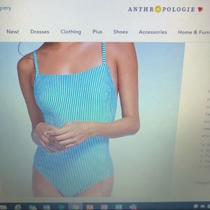 Anthropologie square neck one piece swimsuit